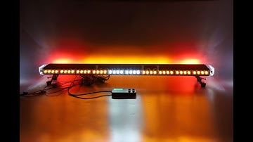 47" LED Amber Emergency Beacon Light Bar Brake Turn Signal Warning Flash Strobe