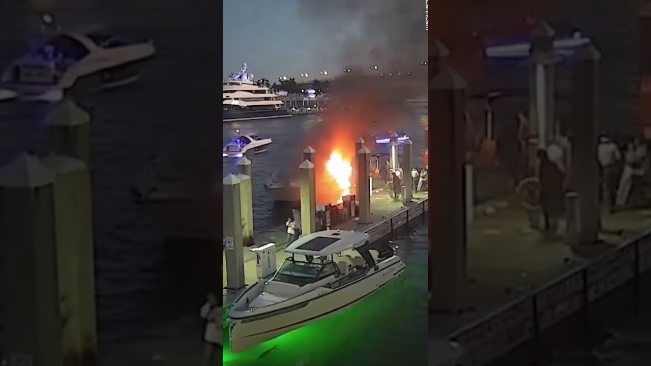 Boat EXPLODES at busy Florida marina 😳