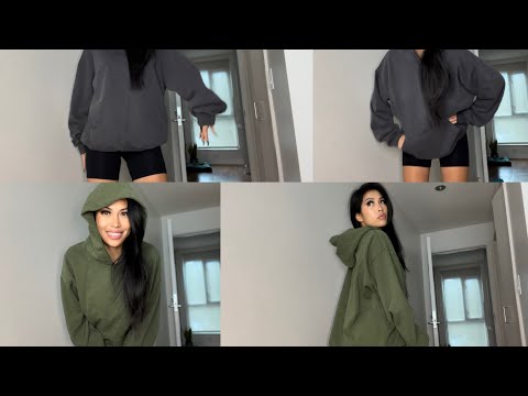 Los Angeles Apparel TRY ON & REVIEW Hoodie Bike Shorts - YouTube