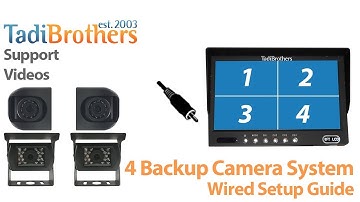 4 backup Camera observation system with a wired connection