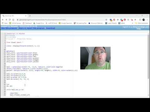 Lesson 7 VPython Projectile Motion