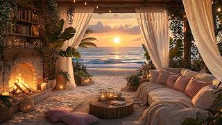 The Best Seat by the Ocean Is Waitingβ¦ π
ππ₯ | Sunset Waves, Birds & Fireplace Sounds for Deep Sleep