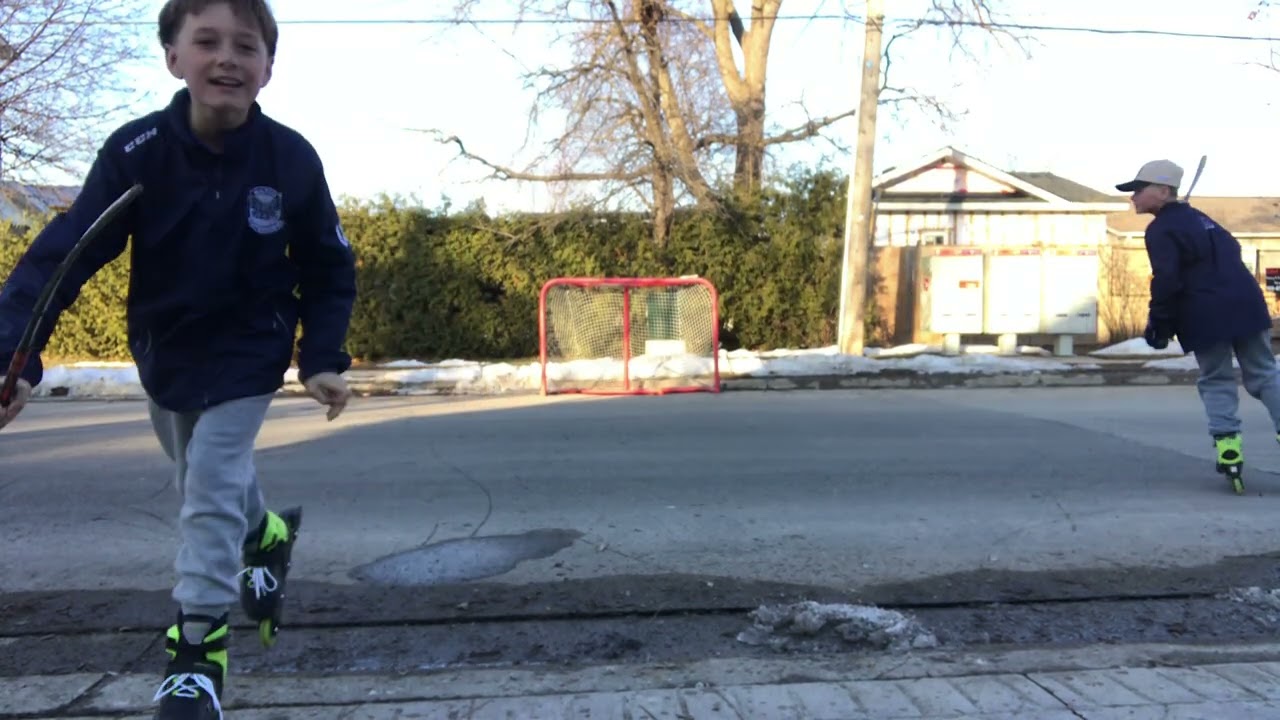  passing shooting around outside 