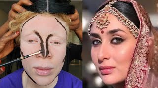 Unbelievable 😳 Indian Bridal Makeup Transformation 💉💉 Bridal Makeup & Hair | Makeup Tutorial 🔥😱