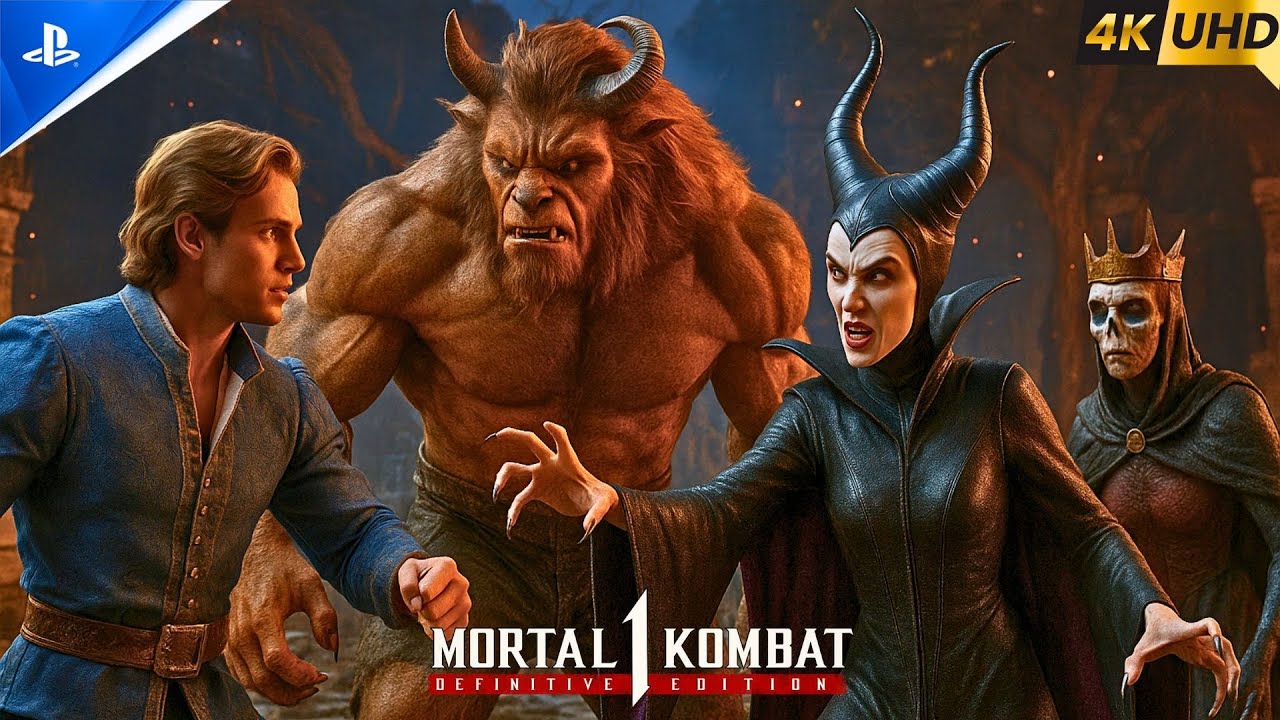 (PS5) Адам и Чудовище против Малефисенты – Эпическая битва в стиле кроссовера Disney | Mortal Kom...