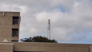 A lattice tower with a new LED beacon