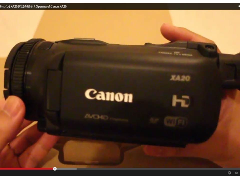 業務用デジタルビデオカメラ、Canon(キャノン) XA20 開封の様子 / Opening of Canon XA20 YouTube