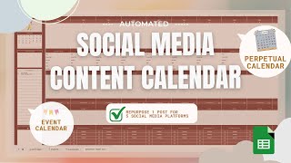 🗓 2023-2024 Social Media Content Planner Google Sheets Template + Holiday Calendar + Event Tracker