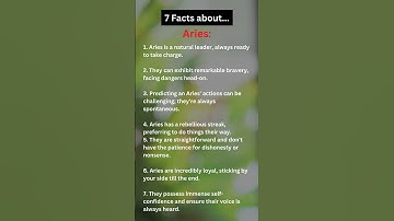 7 Facts about Aries #zodiacsigns #astrology #zodiac