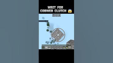 COBWEB CLUTCH 😱🥵 #minecraft #shorts #viral