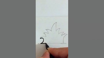 How to draw grass|grass drawing with number 2#Shorts#Art #drawing