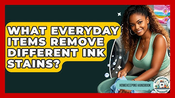 What Everyday Items Remove Different Ink Stains? - Homekeeping Handbook