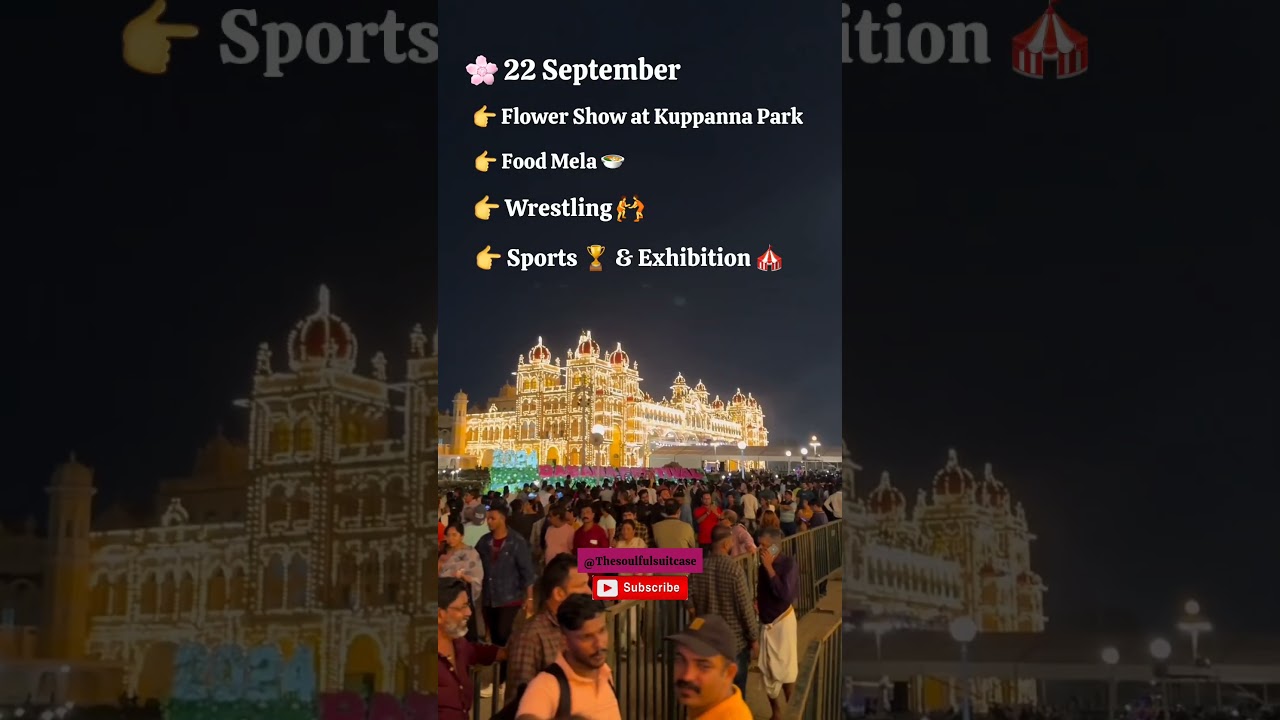 🪔✨ Mysuru Dasara 2025 🎭 Palace Lights, Air & Drone Shows ✨ 