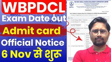 WBPDCL Exam Date out 2025, WBPDCL Admit card 2025 kaise Download kren #itijobs 