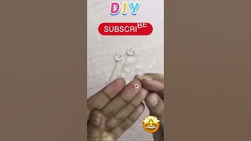 DIY double chain earrings 🤩 | Recreating @CrafterAditi earrings #shorts #youtubeshorts #shortvideo