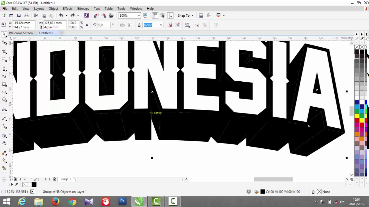 Tutorial CorelDraw X7 Membuat text 3D dengan mudah YouTube