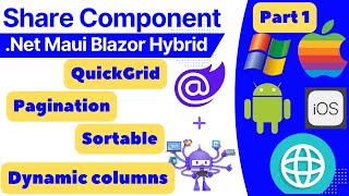 shared component in .net maui blazor hybrid app | quickgrid