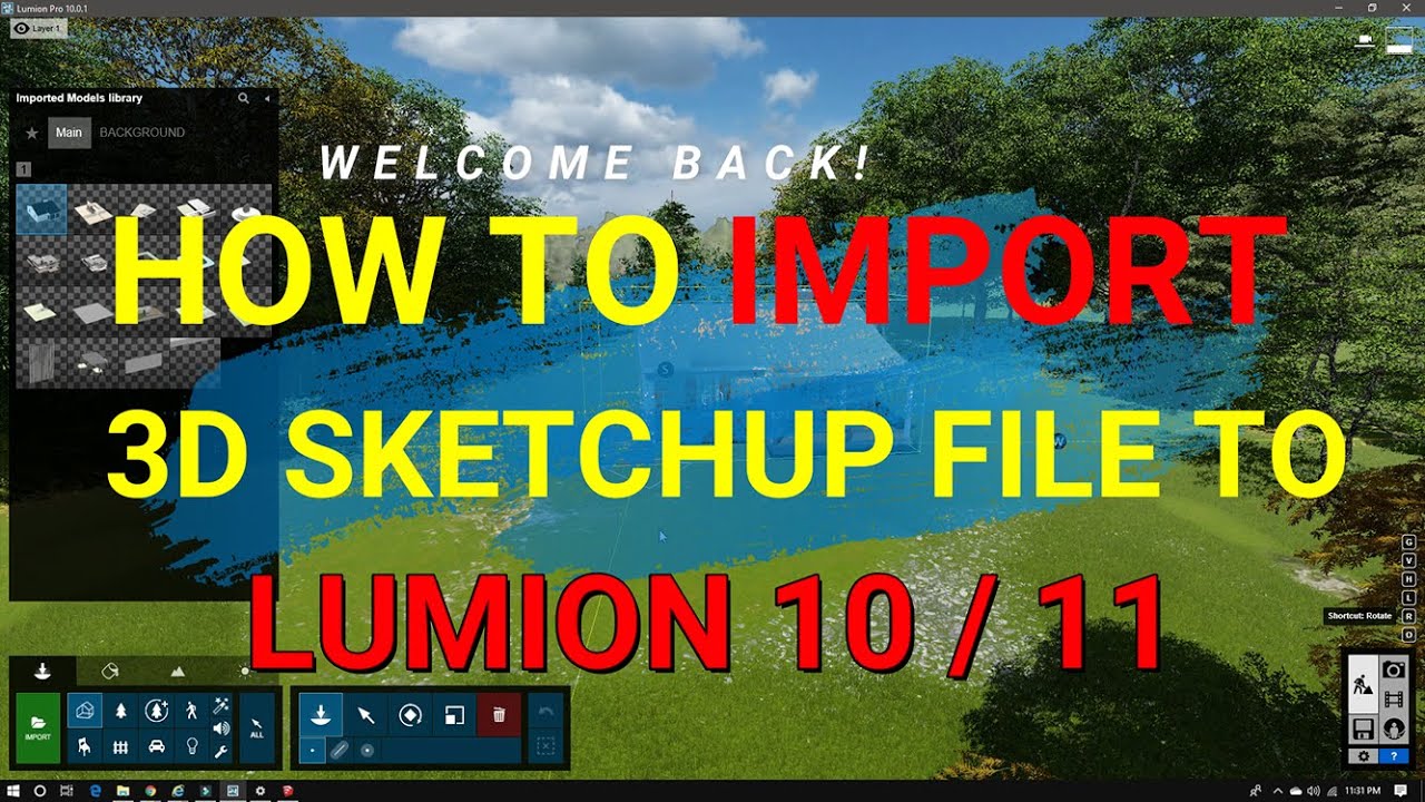 How To Import 3D Sketchup To Lumion 10 / 11 - YouTube