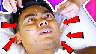 Filled her face Damsel man juice with receives