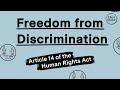 The right to protection from discrimination explained in 2 minutes!