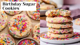 Birthday Sugar Cookies (20 Minutes, No Dough Chilling!)
