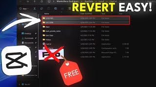 How to Revert CapCut PC To An Old Version Without Downloading or Reinstall (2025)