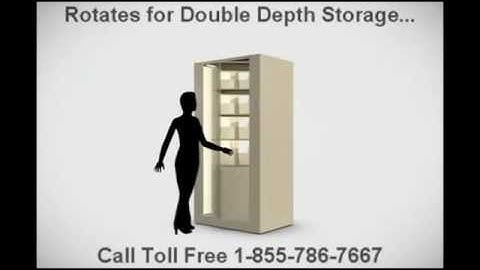 Two-Sided Spinning Rotary Cabinets | Locking Double-Sided Office Filing Cabinet