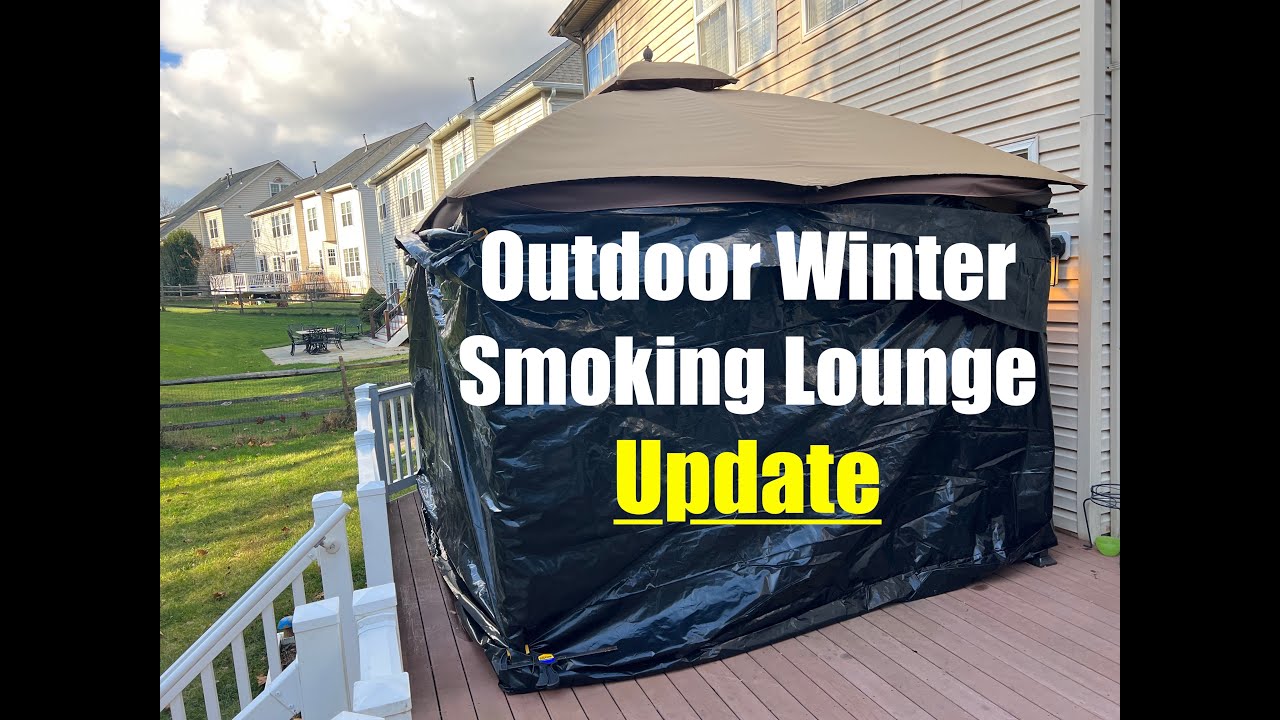 Обновление зимней курительной комнаты на открытом воздухе