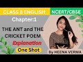 Ant and The Cricket explanation | Chapter 1| Class 8 NCERT-CBSE by HEENA VERMA |Honeydew|