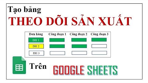 Tạo bảng THEO DÕI SẢN XUẤT trên Google Sheets