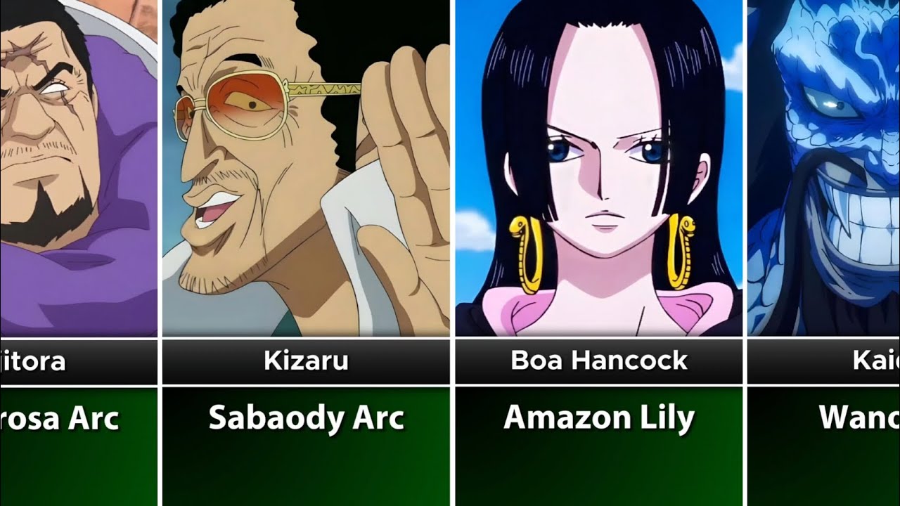 Comparison: One Piece Strongest Characters for Each Arc