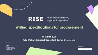 Writing specifications for procurement | RISE Retrofit