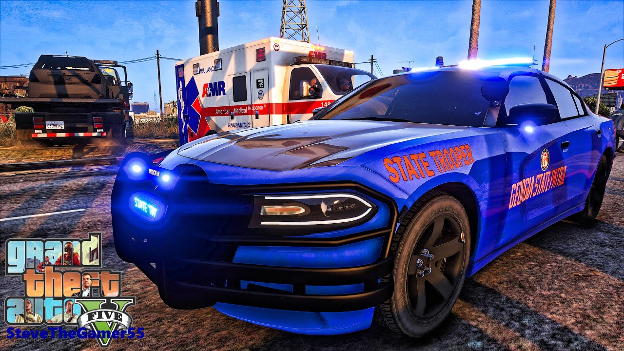 Playing GTA 5 As A POLICE OFFICER Highway Patrol GSP GTA 5 Lspdfr Mod 4K