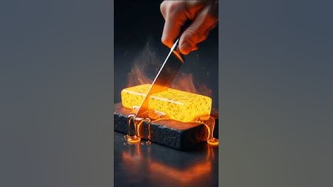 Satisfying Molten Gold Bar Slicing in 4K | Ultimate ASMR Visuals for Relaxation #ai #viral #shorts