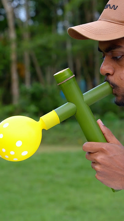 Yellow Colour Balloon With Bamboo Toys #new #bamboo #creation