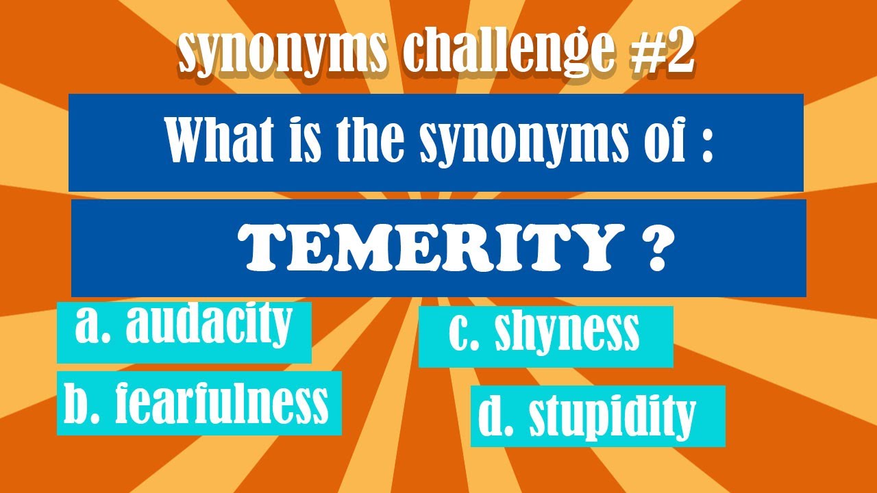 Synonyms Challenge 2 We Test Your IQ YouTube