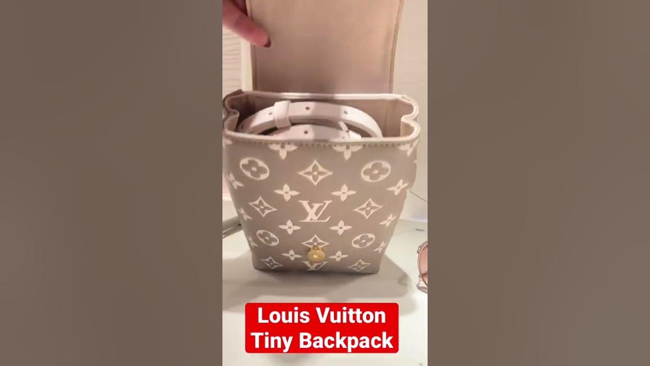 Louis Vuitton Tiny Backpack Empreinte Leather in Khaki & Beige 