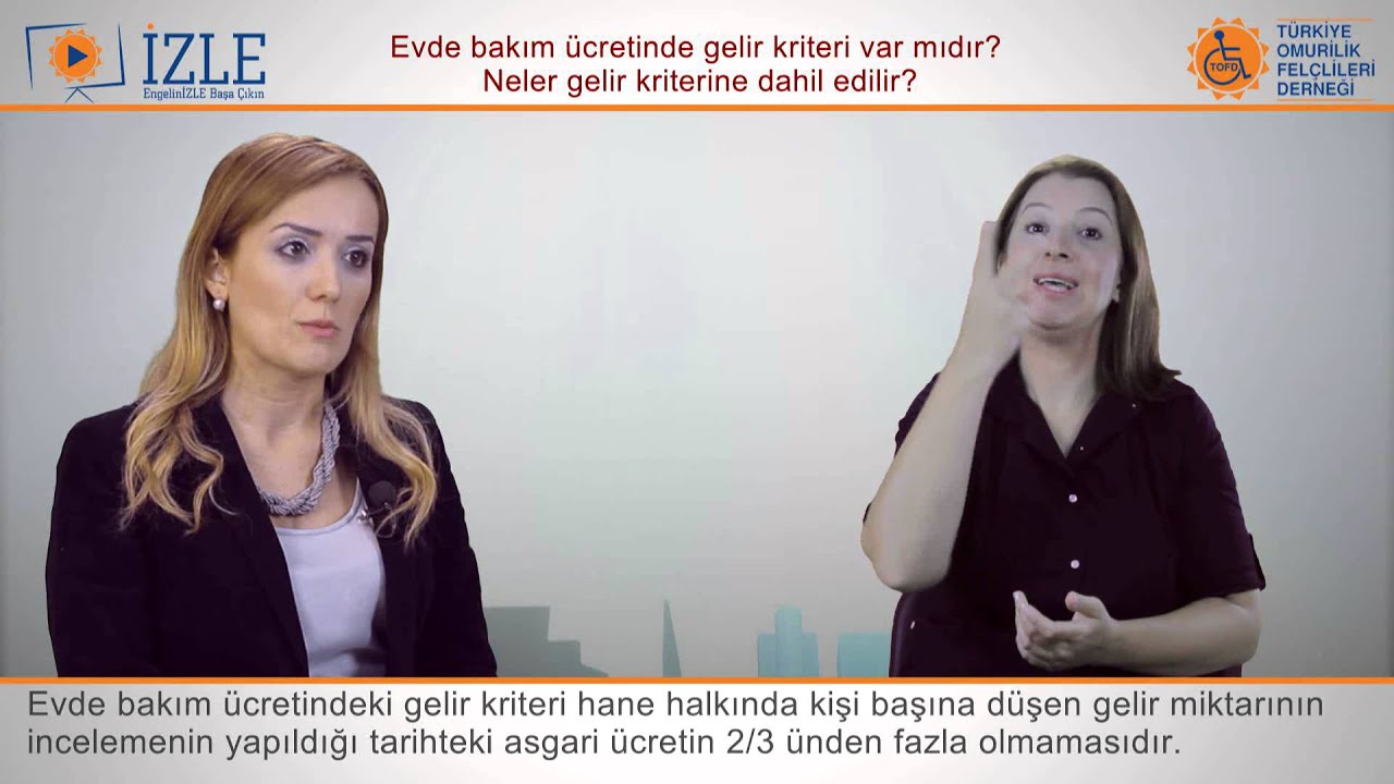 Evde bakım ücretinde gelir kriteri var mıdır? Neler gelir kriterine dahil edilir?