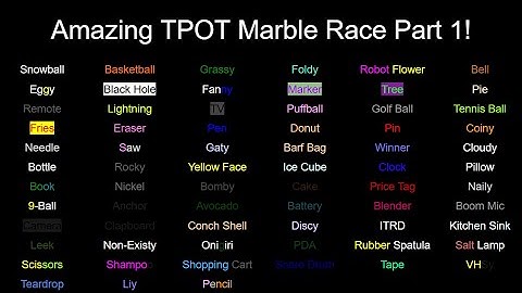 Amazing BFDI: TPOT Marble Race Part 1!!!