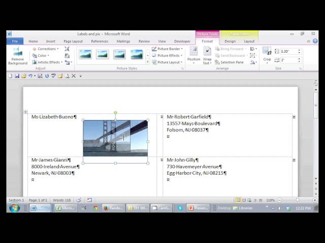 How to Put a Picture on a Mailing Label in Microsoft Word : Office Software Help class=