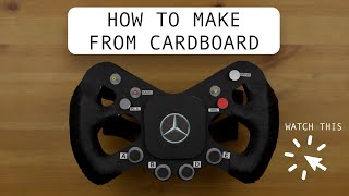 How to make a McLaren MP415 STEERING WHEEL from cardboard/Mika Häkkinen, David Coulthard/