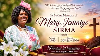 IN LOVING MEMORY OF MARY JEMAIYO SIRMA