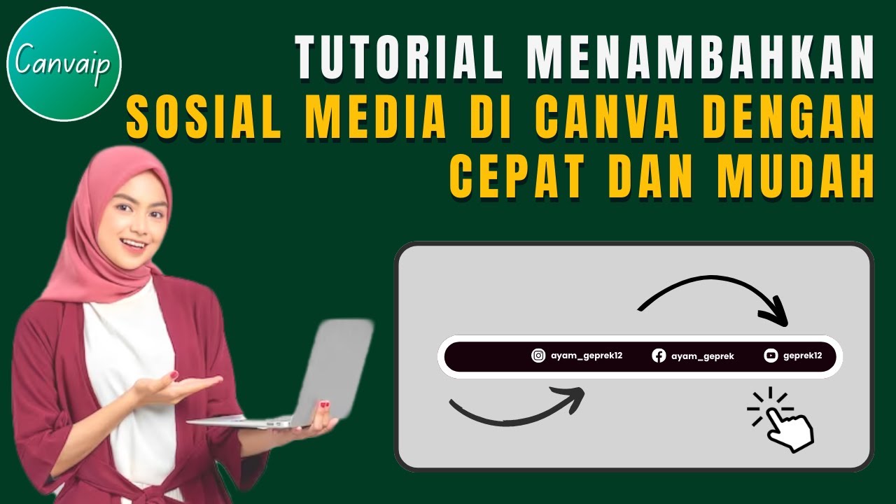 Tutorial menambahkan sosial media di canva dengan cepat dan mudah