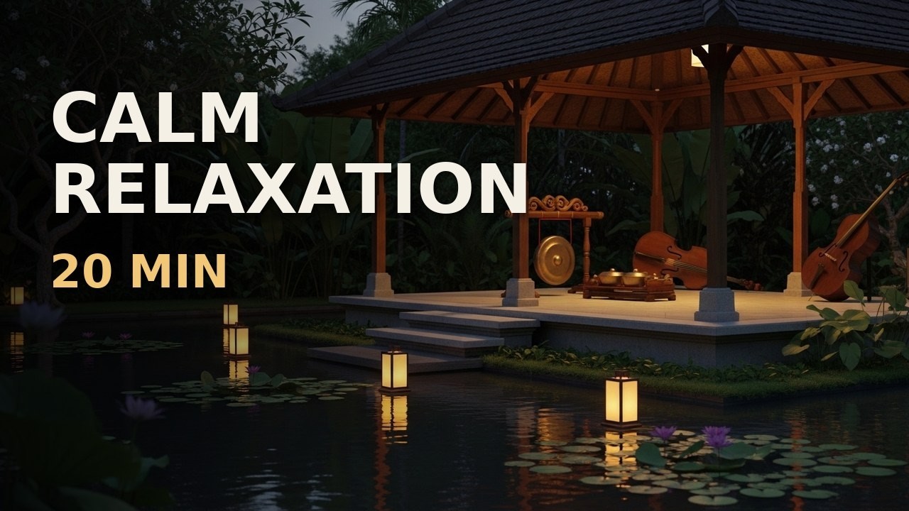 20 Minutes Calm Relaxation 🌿Ambient Jazz & Gamelan for Stress Relief