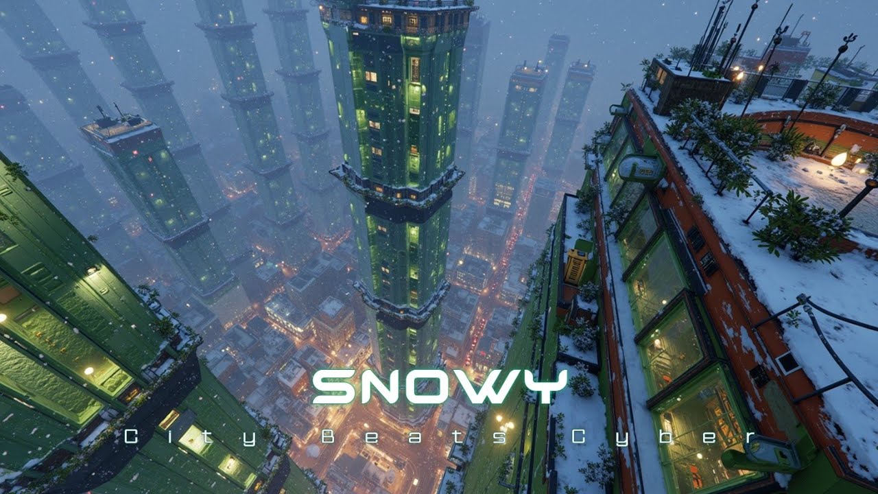 Кибер чиллаут биты в Зеленом Неоновом Городе ❄️ Футуристическая электронная музыка для учебы