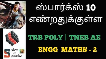 SPAARKZ COUNTDOWN | FREE SERIES | TNEB AE ENGINEERING MATHEMATICS | TRB POLYTECHNIC MATHS IN TAMIL