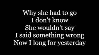 The Beatles - Yesterday ( lyrics )