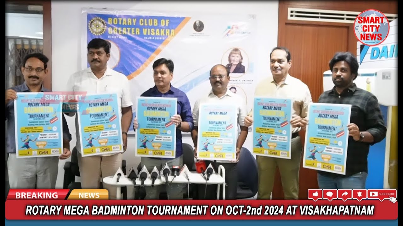 Smart City: ROTARY MEGA BADMINTON TOURNAMENT ON OCT-2nd 2024 AT VISAKHAPATNAM