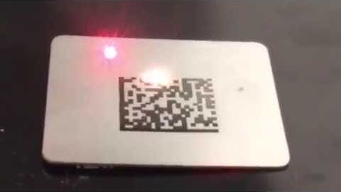 QR code marking on ss with fiber laser
