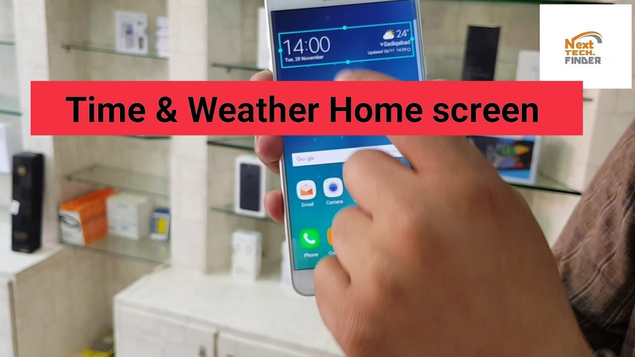 How To Time Weather Show On Home Screen Weather And Time YouTube